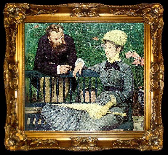 framed  Claude Monet in the conservatory, ta009-2